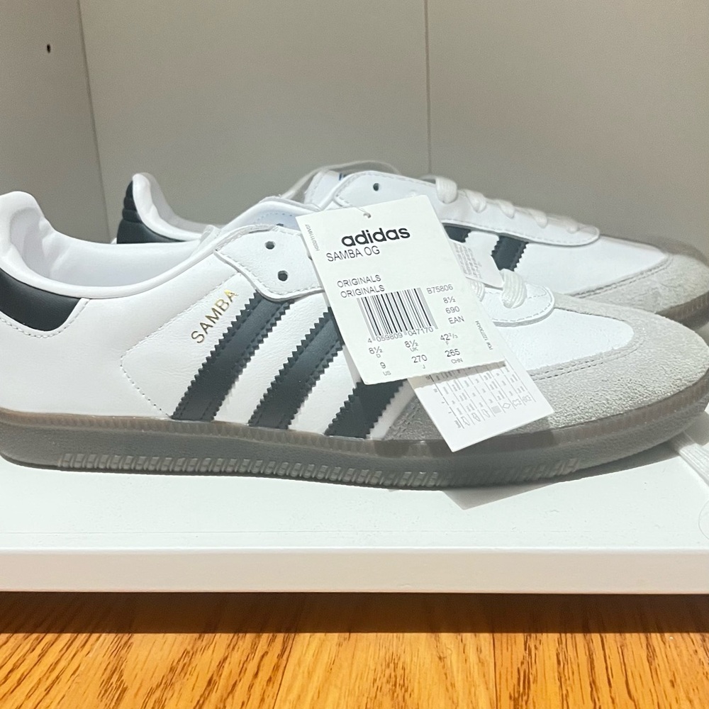 Adidas Samba OG White and Black Sneakers